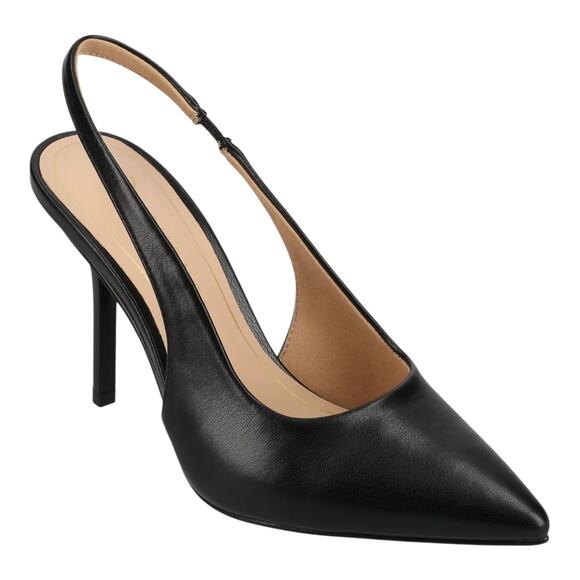 Journee Collection Women's Elenney Pointed Slingback Heel Pumps Black Size 10 W - Picture 1 of 4